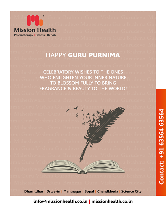 Celebratory wishes to the ones who enlighten your inner nature to blossom fully to bring fragrance & beauty to the world!

#GuruPurnima #GuruPurnima2019 #गुरुपुर्णिमा #IndianFestival #MissionHealth #MissionHealthIndia #AbilityClinic #MovementIsLife