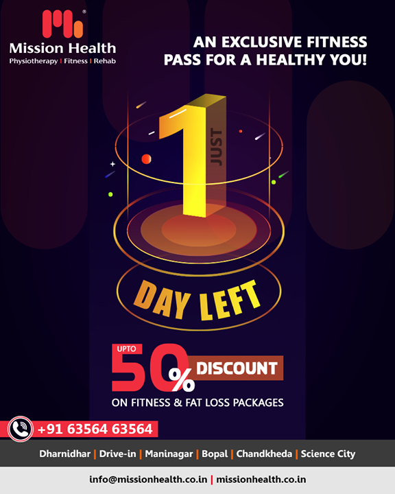 The last chance to Avail our special offers and get the desired fitness goals.

LAST Day ...
Call: +916356463564
Visit: www.missionhealth.co.in

#exercise #exercises #fitnessexperts #fitnessexpert #fitnessteam #gymoholic #winterworkouts #fitness #winterfitness #befit #gymoffers #fitnessoffers #goslim #MissionHealth #MissionHealthIndia #MovementIsLife