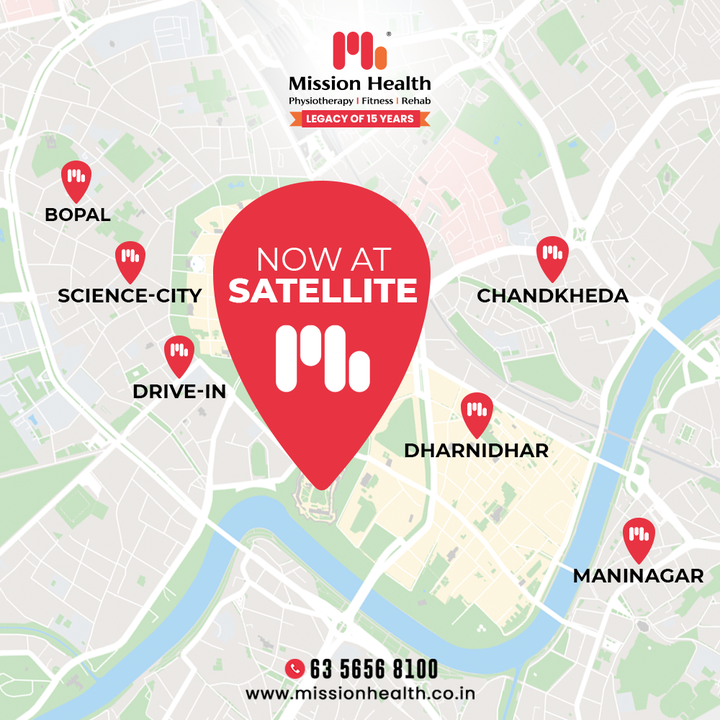 All light on Satellite!

Mission Health's 7th Center Of Excellence is now open at Satellite, 
the heart of Ahmedabad. 

We are all set to provide you relief from Neck Pain, Shoulder Pain, Arm Pain, Elbow Pain, Hip Pain, Back Pain, Slipped Disc, Sciatica, Knee Pain, Heel Pain, Flat Feet, Varicose Vein, Diabetic Neuropathy, Sports injuries, Post Arthroscopy status, Post Traumatic/Fracture Status, Vertigo, Rheumatoid Arthritis, Ankylosing Spondylitis, 
Post Brain Stroke status, Post Traumatic Brain Injuries Status, Post Spinal cord pathologies status, Parkinson's diesease, Polyneuropathies, Cerebral Palsy & many more issues related to health & fitness. 

15 YEARS OF EXCELLENCE – 7 CENTRES – 300+ PHYSIOTHERAPISTS 

Call +91 63 5656 8100 to Pre Book your Appointment..

Visit www.missionhealth.co.in

#painrelief #physio #physiotherapy #pain #satellite #missionhealth #neckpain #shoulderpain #backpain #armpain #kneepain #avoidoperation #avoidsurgery #heelpain #feetpain #robotics #paralysis #recovery #neurorehab #flatfeet #treatment  #quickrecovery #fastrecovery #missionhealthsatellite