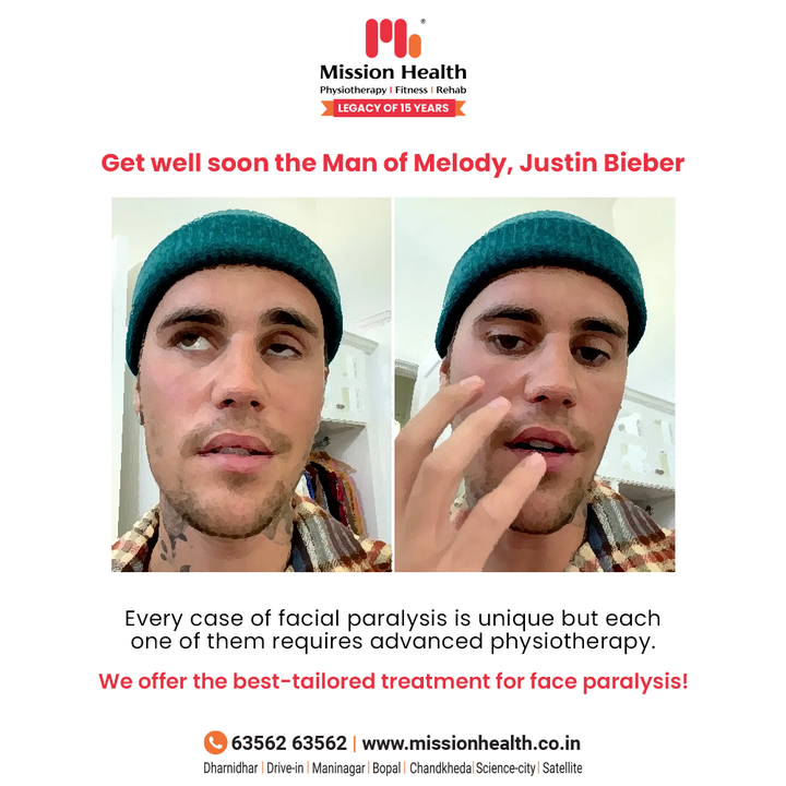 Diseases & disorders discriminate none; It can affect any mortal man at any point of time.

As we extend our speedy recovery wishes to the man of melody; Justin Bieber, we urge everyone to take good care of health. 

Every case of facial paralysis is unique but each one of them requires advanced physiotherapy.
Get treated by the experts at World's finest & Asia's largest Rehabilitation Center; Mission Health. We offer the best tailored treatment for fascial paralysis.

Call : +91 63562 63562
Visit : www.missionhealth.co.in

#MissionHealth #missionhealthfamily #missionhealthindia #NeuroRobotics #bestphysiotherapyclinicinahmedabad #missionhealthfeedback #indiasbestphysiotherapycentre #advanceneurorehab #advancedrobotics #pediarobotics #advancedshoulderrehab #armrehab #rehabilitation #explorepage #instagram #awareness #viralpost #viralvideos #reels #reelitfeelit #instareels