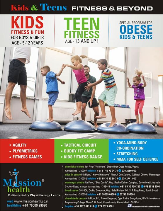 This Vacation Do Not miss Fit Kid/Teen Programmes @ Mission Health...
Call today on 7622811811/8530339933 to enroll your kids/Teens...
