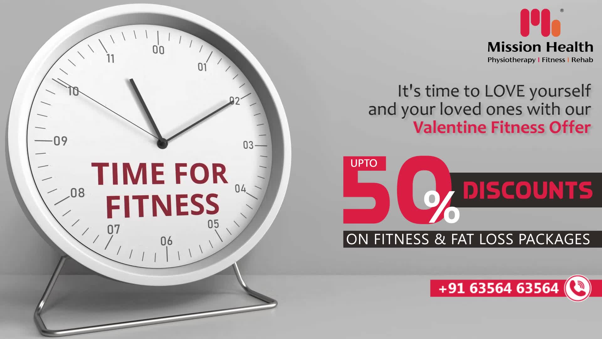 Love is in the AIR

Be FIT, Love Yourself and your loved ones with our Valentine Fitness Offer!

Visit us at your nearest Mission Health Fitness Boutique

Call: +916356463564
Visit: www.missionhealth.co.in

#valentinefitnessoffer #exercise #exercises #fitnessexperts #fitnessexpert #fitnessteam #gymoholic #winterworkouts #fitness #winterfitness #befit #gymoffers #fitnessoffers #goslim #MissionHealth #MissionHealthIndia #MovementIsLife