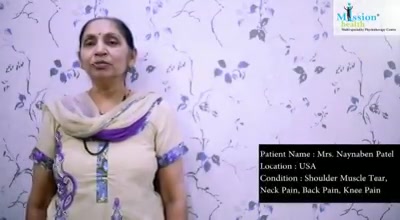 Mrs. Nayna Patel from USA, Case of Shoulder Muscle Partial tear, Knee Pain & Spine Issues is staying @ Mission Health Rehab Suites...
She was suffering since many years & now almost recovered 80% from all her Symptoms, Our team will ensure that She will go back to USA with Total recovery...
#MissionHealth
#SuperSpecialisedPhysiotherapyFitness
#RehabSuites #WorldClassAccomodation #AdvancedOrthopaedicRehabilitation
#MissionHealthCentreOfExcellence
#AdvancedPhysioFitnessRehabProject
#LandmarkProjectOfIndia
#MovementIsLife
www.missionhealth.co.in
Health Lines +917622811811/8530720720