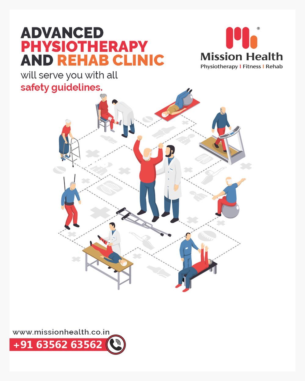 Mission Health Advanced Physiotherapy & Rehab Clinic will serve you with all safety guidelines. 
This unexpected situation has put many in Pain without their regular Physiotherapy  sessions under the supervision of our Physio Experts. Thankfully, its the time to Re-Start your Physiotherapy and go Pain-Free.

Contact us for appointments and session time schedules.

Call +916356263562
www.missionhealth.co.in

#IndiaFightsCorona #Coronavirus #stayathome #lockdownopd #neurorehab #strokerehab #stroke #strokesurvior #openingsoon #physiotherapy #physiotherapist #neckpain #jointpain #backpain #spineproblems #slippeddisc #stiffness #stress #panic #workfromhome #MissionHealth #MissionHealthIndia #MovementIsLife
