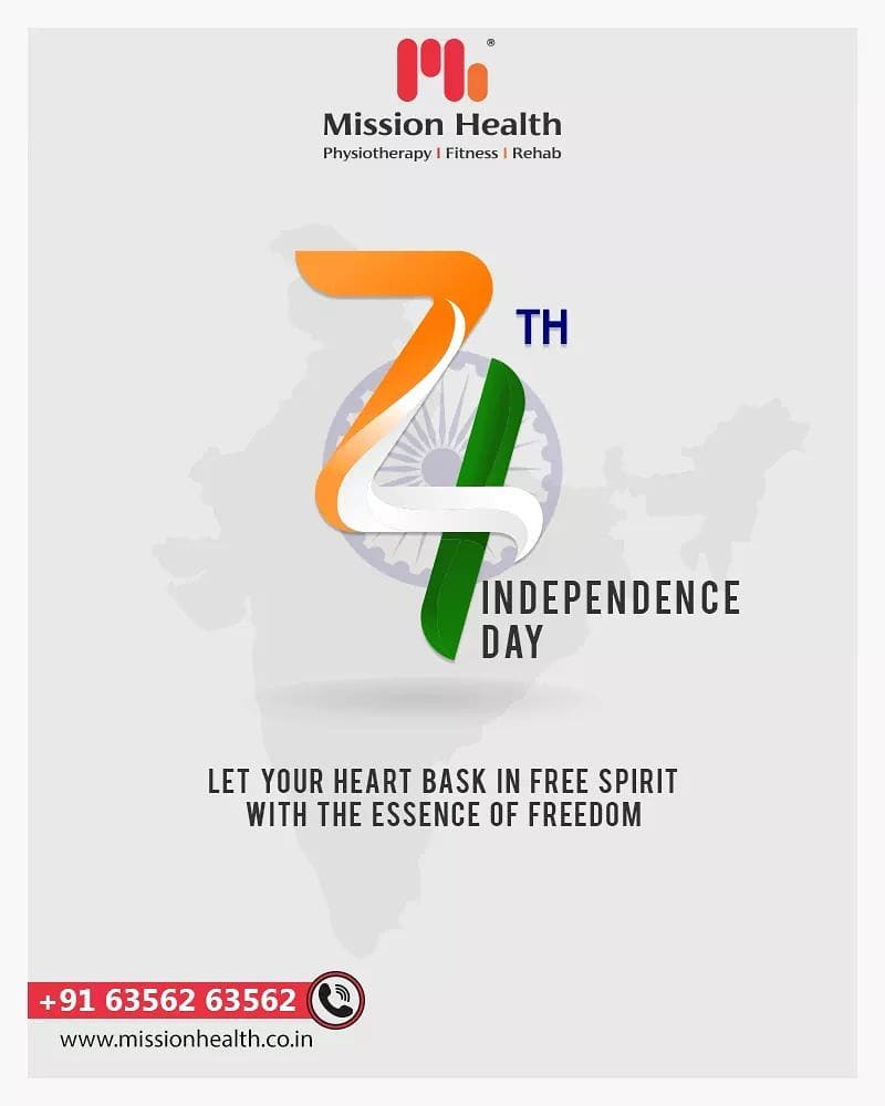 Let your heart bask in free spirit with the essence of freedom.

#IndependenceDay #JaiHind #IndependencedayIndia #HappyIndependenceDay #IndependenceDay2020 #ProudtobeIndian #Missionhealth #MissionHealthIndia #MissionHealthSportsClinic