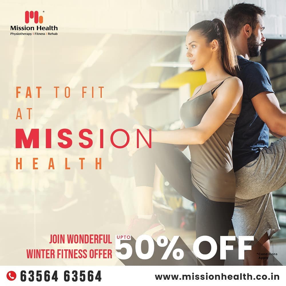 Making big plans will not help but taking small efforts regularly definitely will!
11 months are already gone remaining lazy, but you still have the last month of the year to grab the fantastic fitness offer from #MissionHealth.
Be a fitness fanatic, beat all your laziness, sweat it out, chase your fitness regime and taste the flavour of fitness.
Resolve to give yourself the envy-worthy and jaw-dropping transformation at #MissionHealth.