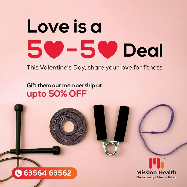 Working out together is a great way to bond. Take advantage of our Valentine's Day fitness membership deal at 50% discount!
. 
. 
Enjoy with your significant other!
. 
. 
#missionhealth #valentinesdayoffer #fitness #offers #gymoffers #gymmembership #fitnessgoals #couplegoals #fitcouple #fitcouplegoals #love #dealsongym #bestfitnessdeals #bestfitnessgym #vdayoffers #bestgymmembership #missionhealthfitness