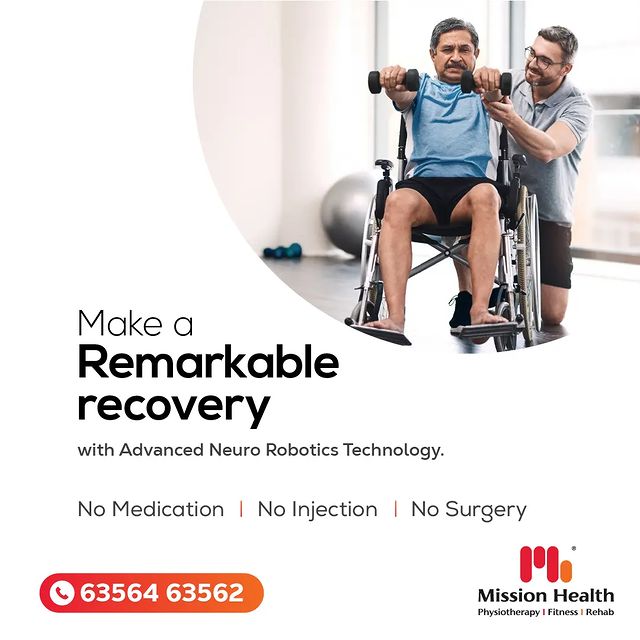 At Mission Health, we are envisioning taking a leap of brilliance with Neuro-Robotic Technology that offers a wide-pool of benefits to the patients, increasing their recovery speed. We have Finest team of  expert Neuro Physiotherapists who have the best exposure and knowledge of the latest technologies.
Contact us now to book an appointment!

Contact us on +91 6356463562 or visit www.missionhealth.co.in for more details.

#missionhealth #bestphysiotherapycenterinahmedabad #bestphysiotherapists #bestinahmedabad #worldsfinest #asiaslargest #7thwonder #regaininghealth #nonsurgical #nomedication #noinjection #besttreatment #robotics #advancedneurotechnology #healthypatient #happypatient #movements #bestmoments #activelife #missionhealthindia #missionhealthsatellite #satellite #personalisedtraining #neurorobotics #awareness #transformation #fitlife #worldclasstechnologies