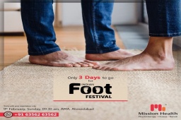Get Your FREE Entry Pass for the Indian FOOT Festival by Mission Health

Look l Check l Click l Share

Passes available at all Mission Health Branches

Call: +916356263562
Visit: www.missionhealth.co.in

#IndianFootFestival #ComingSoon #FootClinic #footpain #footcare #foothealth #heelpain #anklepain #flatfeet #painrelief #healthyfeet #happyfeet #MissionHealth #MissionHealthIndia #MovementIsLife